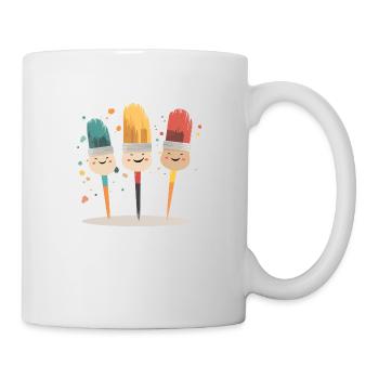 Funny brushes - Mug - white - Right