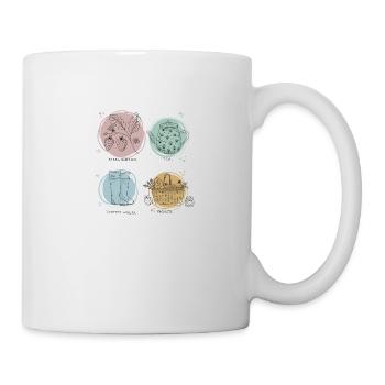 summer, garden, strawberries, flowers, tea, picnic - Tasse - Weiß - Rechts