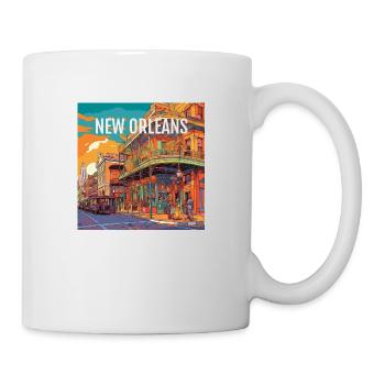 New Orleans at sunset - Mug - white - Right