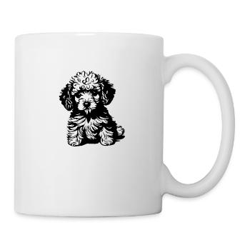 Hundewelpe Pudel Hundehalter Hundeliebe Pudelwelpe - Tasse - Weiß - Rechts
