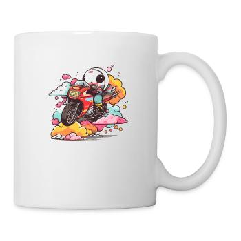 Exi auf seinem kawaiianischen Motorrad - Tasse - Weiß - Rechts