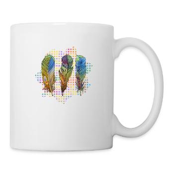 Feder - Tasse - Weiß - Rechts