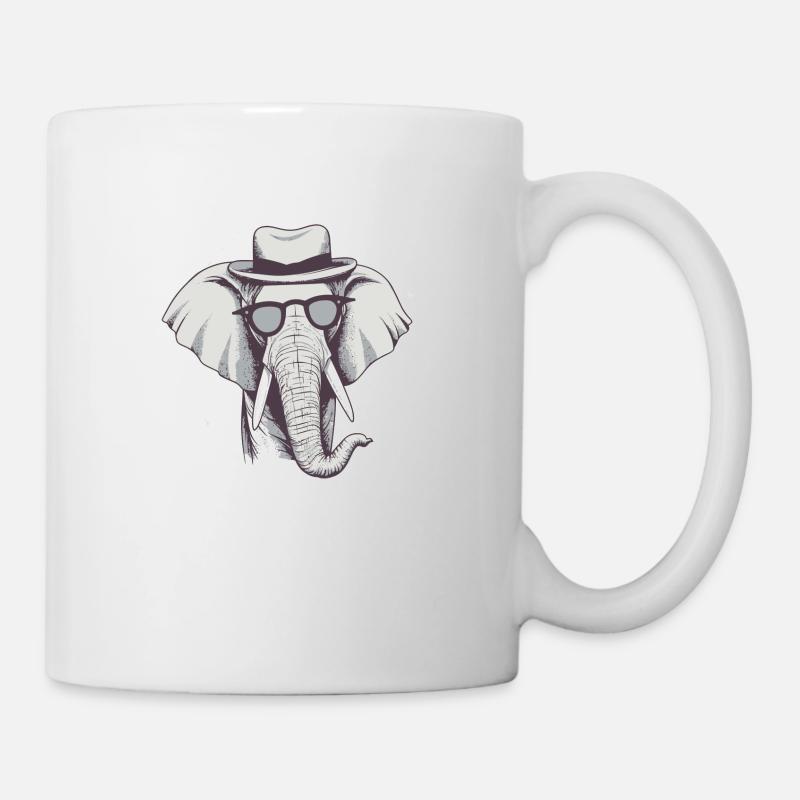 cool elephant - Mug - white