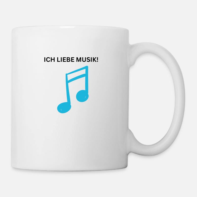 ICH LIEBE MUSIK! - Tasse - Weiß