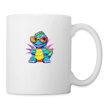 Cool kid Dino - Tasse - Weiß - Rechts