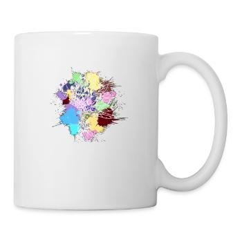 white Indian headdress brightly coloured spots - Mug - white - Right