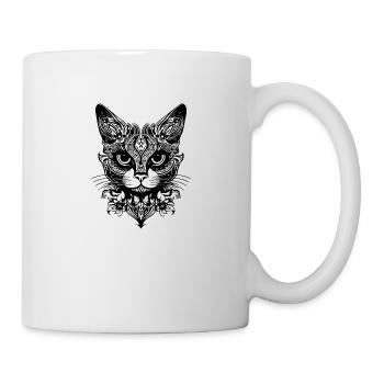 Chat chaton chaton dame - Mug blanc - blanc - Droite