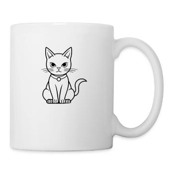 Chat chaton chaton dame - Mug blanc - blanc - Droite