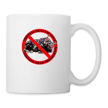 Taureaux non! - Mug blanc - blanc - Droite