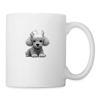 Pudel Hundehalter Pudelwelpe Hundeliebe Hundewelpe - Tasse - Weiß - Rechts