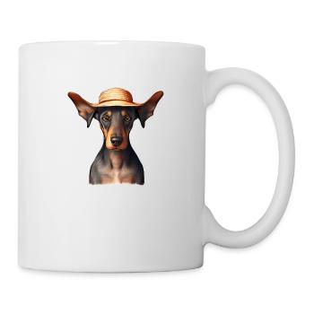 Doberman Doberman Dresseur Chien Doberman Chiot - Mug blanc - blanc - Droite