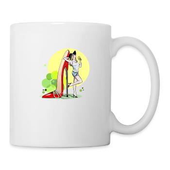 a woman - Mug - white - Right
