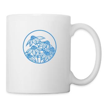 SA015 Blumenabzeichen 2 - Tasse - Weiß - Rechts