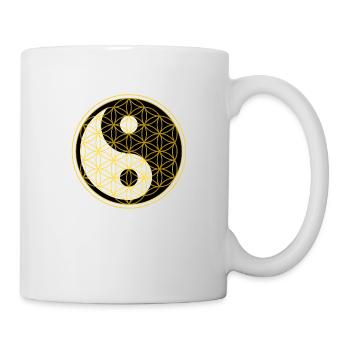 chakra blume des lebens Lebensblume Yin Yang yoga - Tasse - Weiß - Rechts