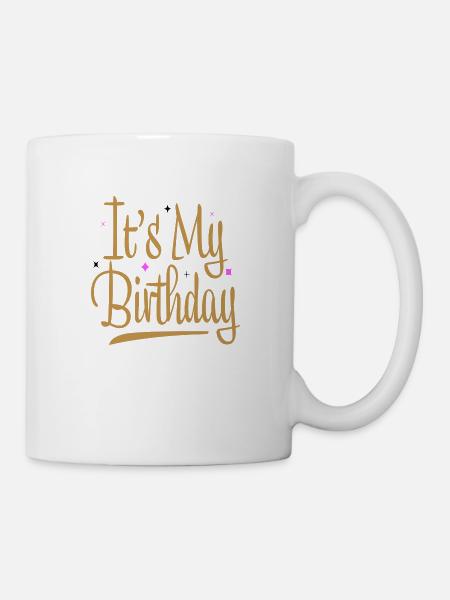 It´s My Birthday - Kop/krus - hvid
