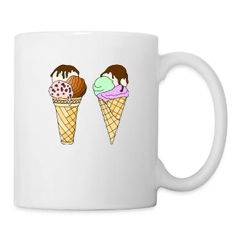 Eis - Tasse - Weiß - Rechts