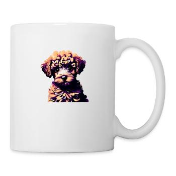 chiot propriétaire de chien caniche chien amour caniche chiot - Mug blanc - blanc - Droite