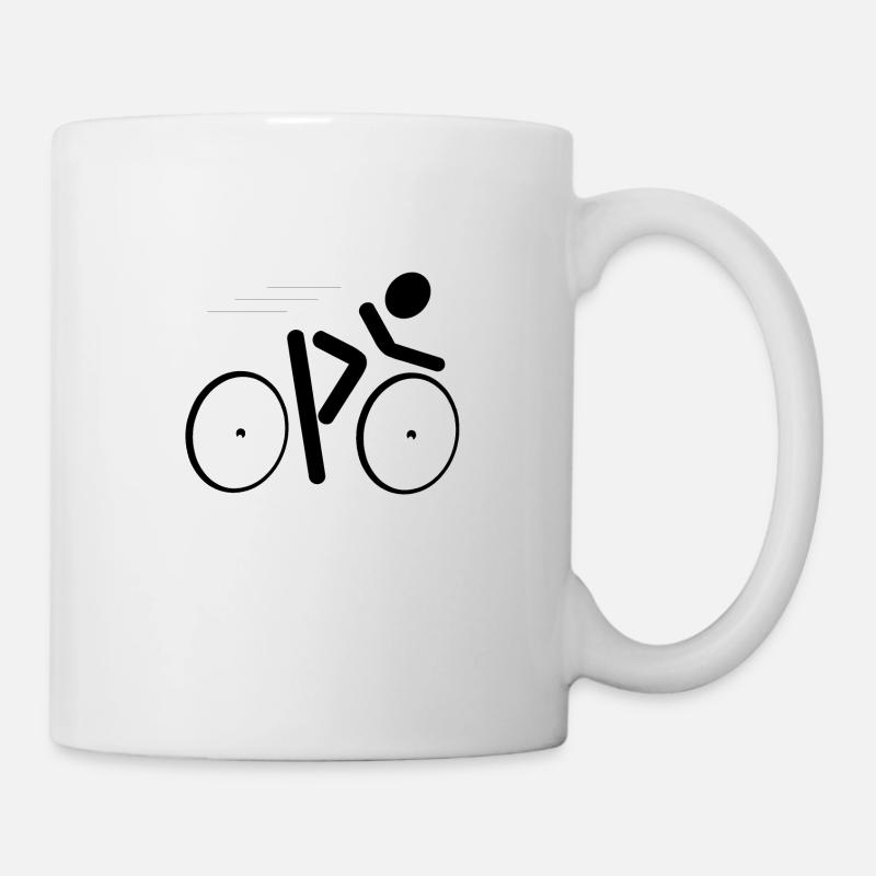 Rennrad Symbol - Tasse - Weiß