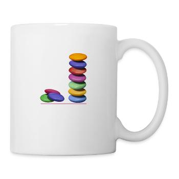 stacked chocolate lentils - Mug - white - Right