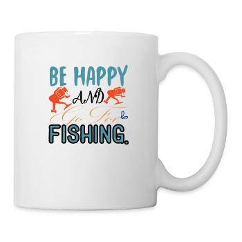 Be Happy and go for Fishing - Mug - white - Right