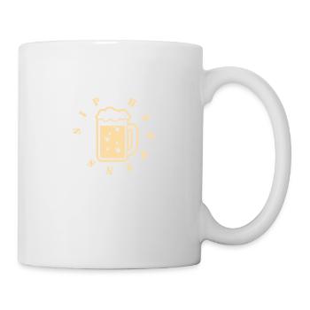 Schluck passiert - Tasse - Weiß - Rechts
