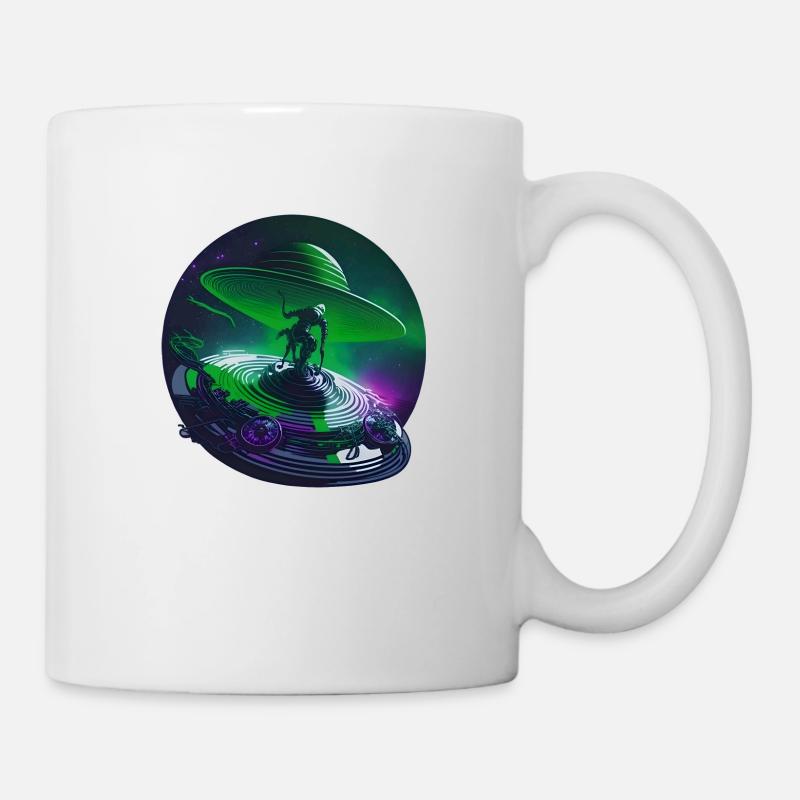 Galaktischer Ufo-Surfer - Tasse - Weiß