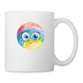Rainbow Watercolor Drawing - Mug - white - Right