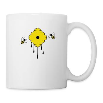honey bees - Mug - white - Right