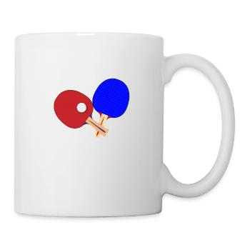 Paire de battes de tennis de table - Mug blanc - blanc - Droite