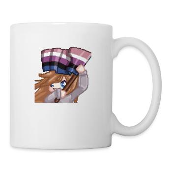 Pillowg1rl Emote mit Lesbianflagge - Tasse - Weiß - Rechts