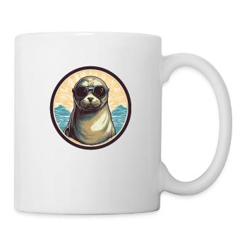 Phoque mignon - Mug blanc - blanc - Droite
