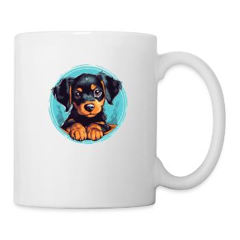 Chiot mignon - Mug blanc - blanc - Droite