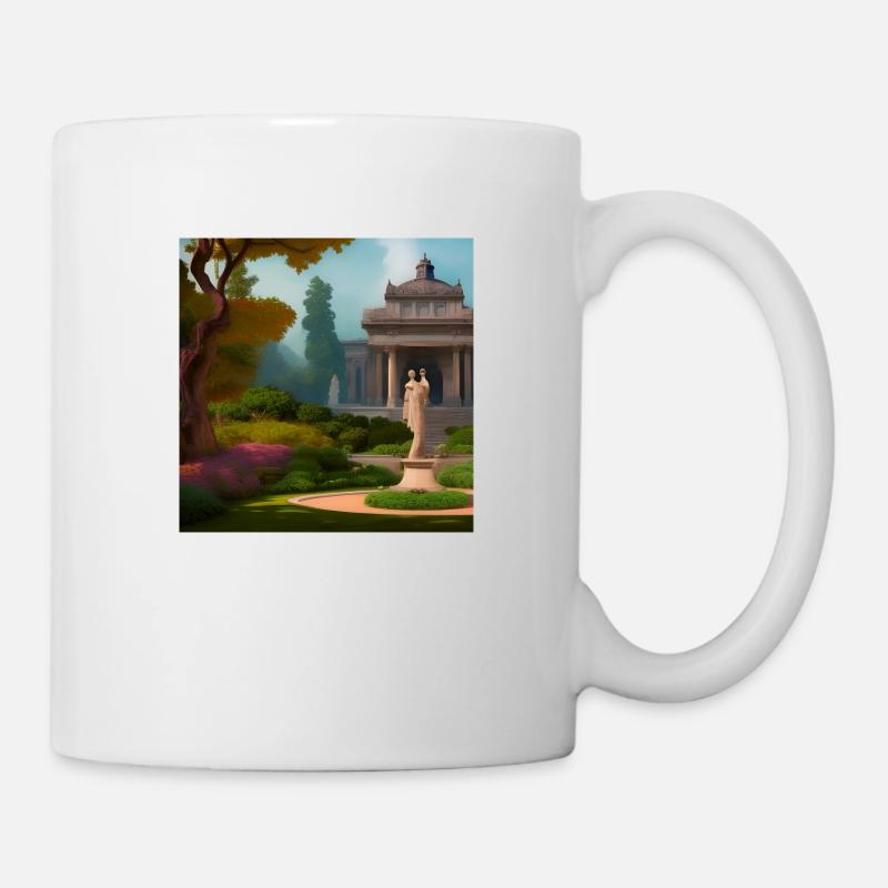 Gardens with Statue - Tasse - Weiß