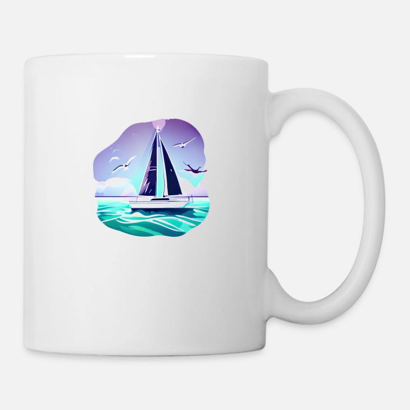 Sailing Sailing Ship Sailing Sailing Sailboat - Mug - white