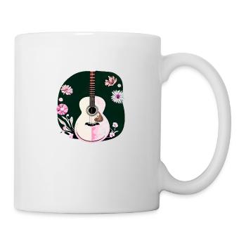 Guitar Plucked Instrument Musical Instrument Guitarist - Mug - white - Right
