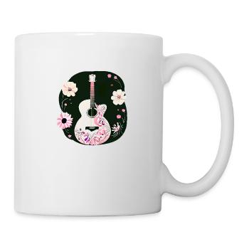 Guitar Musical Instrument Guitarist Plucked Instrument - Mug - white - Right