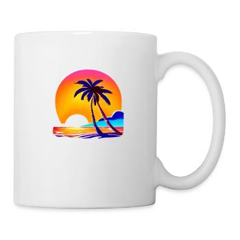 Sommerurlaub Insel Strand Palmen Sonne Palme - Tasse - Weiß - Rechts