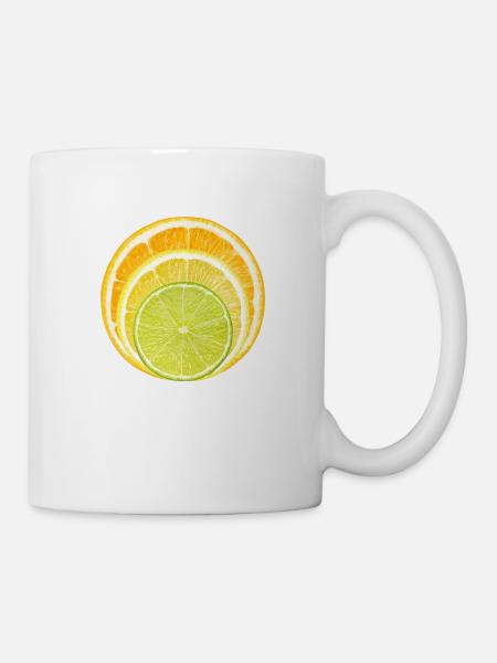 summer time - citrus time - Tasse - Weiß
