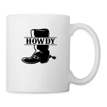 Howdy Cowboy Boots - Mug - white - Right