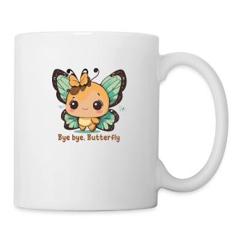 Bye bye, Butterfly - Mug blanc - blanc - Droite