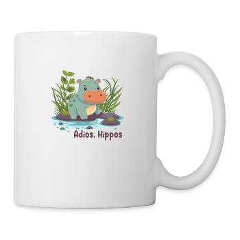 Adios, Hippos - Mug blanc - blanc - Droite