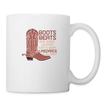 Line Dance Boots bat Good Company Country Music - Mug blanc - blanc - Droite