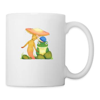 Drei Freunde - Pilz, Schnecke und Frosch - Tasse - Weiß - Rechts