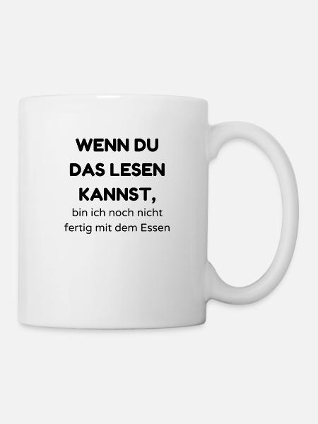 lesen kannst - Tasse - Weiß