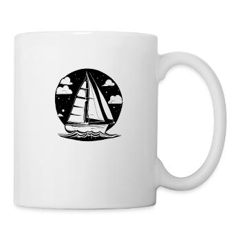 Segelsport Segler Segelschiff Segeln Segelboot - Tasse - Weiß - Rechts