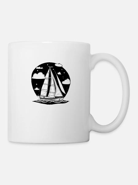 sailing, sailing, sailing, sailing ship, sailboat - Mug - white