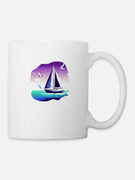 Voilier Voilier Voilier Voile Voile Marin - Mug blanc - blanc