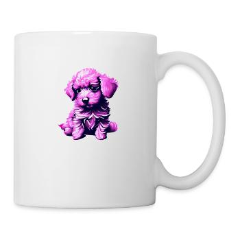 Pudel Hundehalter Pudelwelpe Hundewelpe Hundeliebe - Tasse - Weiß - Rechts