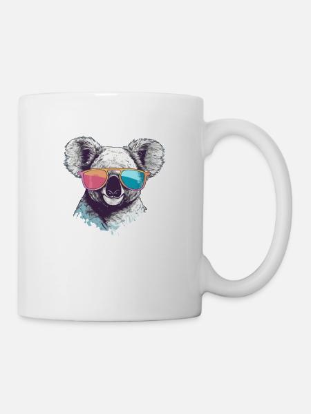 Timy, der bebrillte Koala - Tasse - Weiß