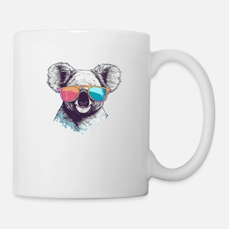 Timy, der bebrillte Koala - Tasse - Weiß